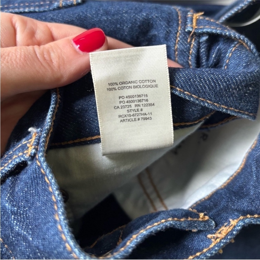 Aritzia Denim Forum The Joni High Rise Loose Jeans 29L Size 26 Inky Dark Blue - Picture 8 of 8